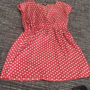 Red Polka Dot Top